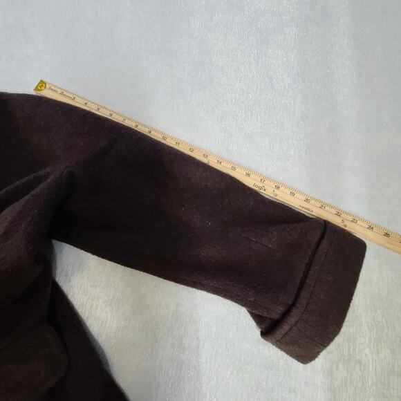 Alorna women's brown Vintage wool full length XL coat capsule dark feminine - Picture 5 of 9